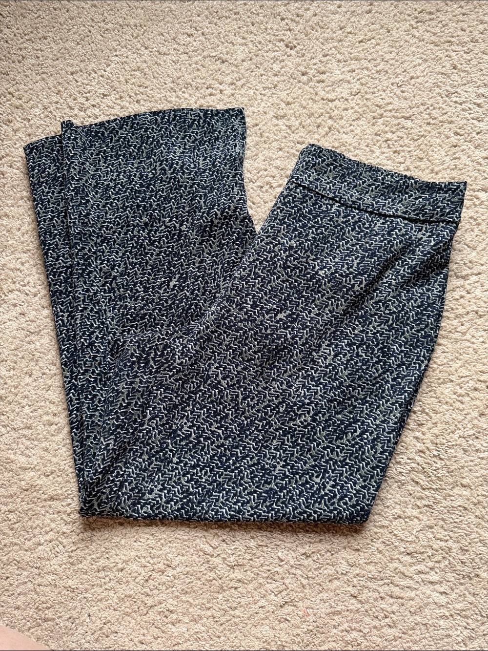 Nic & Zoe Black, Blue, White Patterned Pants